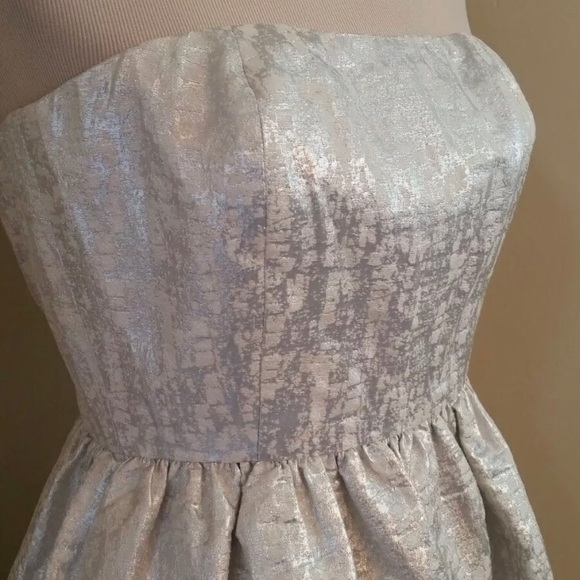 GORGEOUS Silver Strapless Wendy Bird ModCloth! - Picture 2 of 6